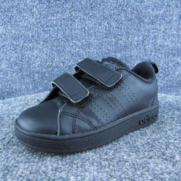 adidas Boys Sneaker Shoes Black Synthetic Hook &‎ Loop Size T 7 Medium - Picture 1 of 8
